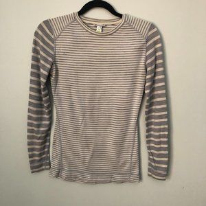 Smartwool 100% merino wool striped long sleeve women's size medium